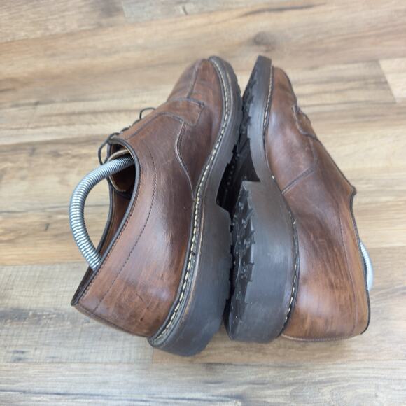 Allen Edmonds Brown Baseball Glove Oil Tanned Leather Mapleton 9D Made in USA - Picture 5 of 8